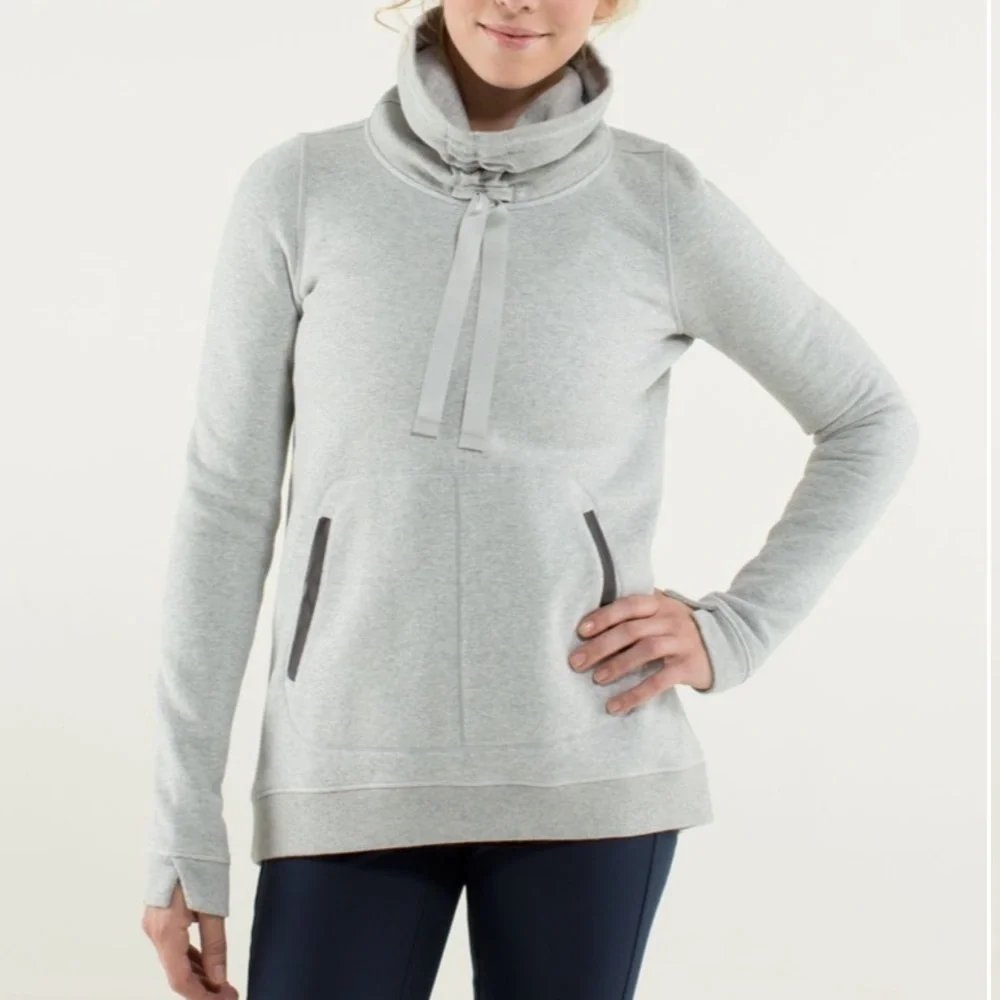 Lululemon Avenue Pullover Sweatshirt Heathered Light Grey / Soot Light